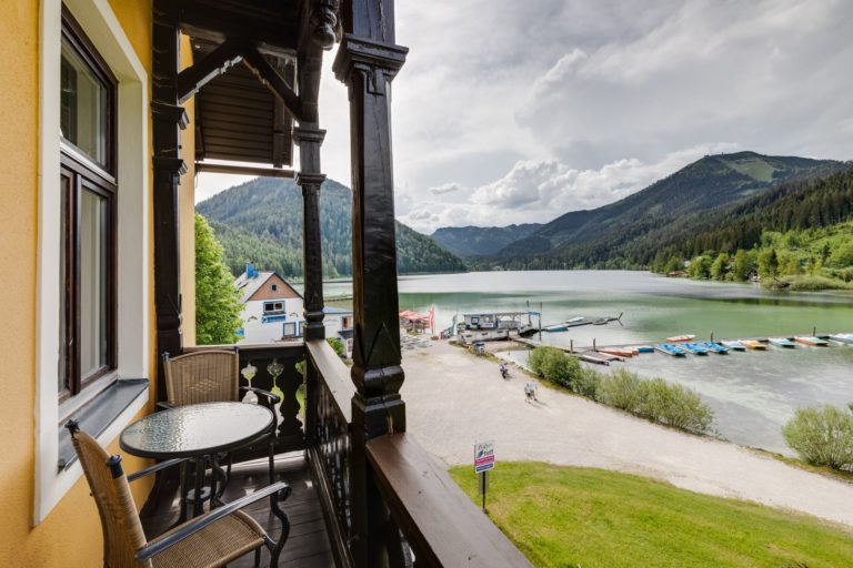 Balkon mit Blick auf den Erlaufsee